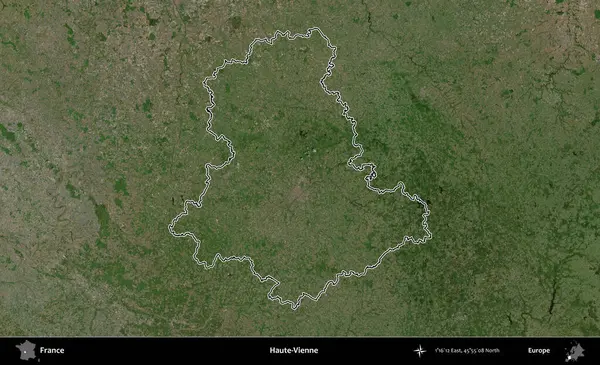 Haute-Vienne. B uydusundaki görüntülerde Fransa 'nın idari bölgesinin ana hatları belirlenmiş.