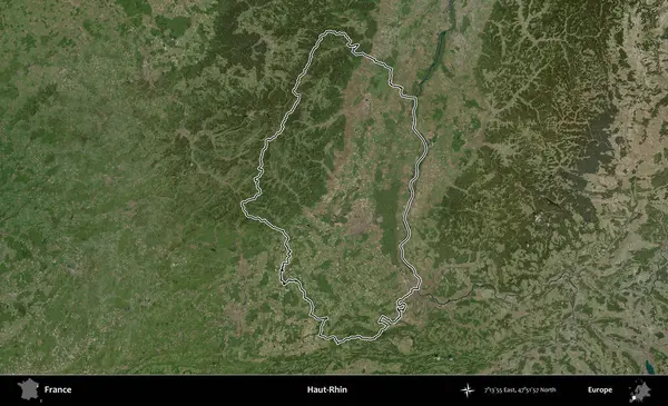 Haut-Rhin. B uydusundaki görüntülerde Fransa 'nın idari bölgesinin ana hatları belirlenmiş.