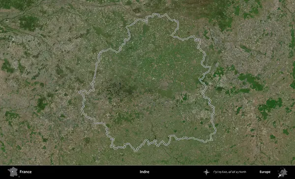 Indre. B uydusundaki görüntülerde Fransa 'nın idari bölgesinin ana hatları belirlenmiş.