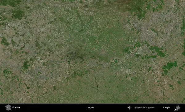 Indre. B uydusundan alınan görüntülerde Fransa 'nın idari bölgesi