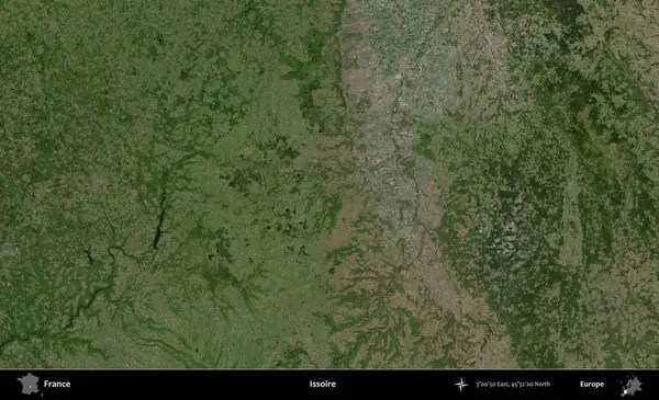 Issoire. B uydusundan alınan görüntülerde Fransa 'nın idari bölgesi