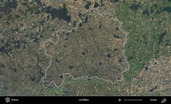 La Chatre 'de. B uydusundaki görüntülerde Fransa 'nın idari bölgesinin ana hatları belirlenmiş.