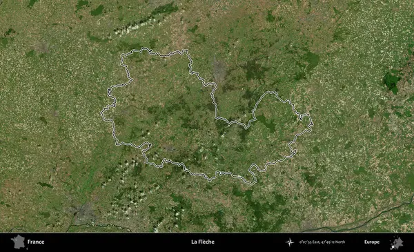 La Fleche. B uydusundaki görüntülerde Fransa 'nın idari bölgesinin ana hatları belirlenmiş.