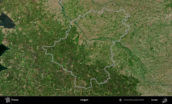 Langon. B uydusundaki görüntülerde Fransa 'nın idari bölgesinin ana hatları belirlenmiş.