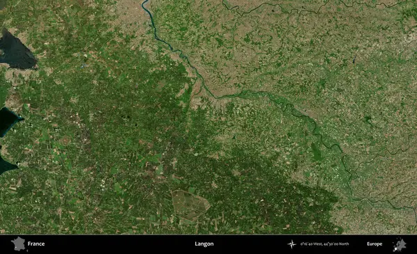 Langon. B uydusundan alınan görüntülerde Fransa 'nın idari bölgesi