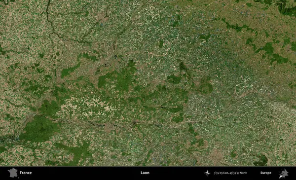 Laon. B uydusundan alınan görüntülerde Fransa 'nın idari bölgesi