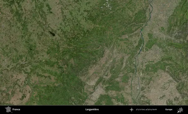 Largentiere. B uydusundan alınan görüntülerde Fransa 'nın idari bölgesi