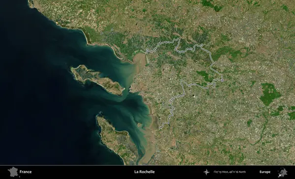 La Rochelle. B uydusundaki görüntülerde Fransa 'nın idari bölgesinin ana hatları belirlenmiş.