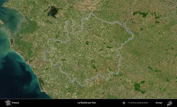 La Roche-sur-Yon. B uydusundaki görüntülerde Fransa 'nın idari bölgesinin ana hatları belirlenmiş.