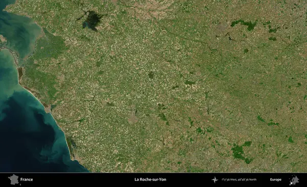 La Roche-sur-Yon. B uydusundan alınan görüntülerde Fransa 'nın idari bölgesi