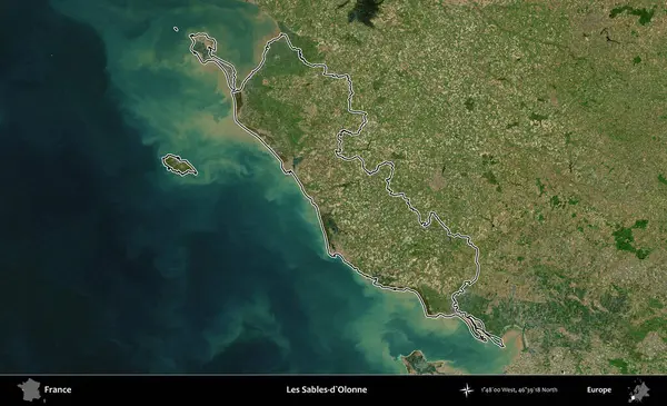 Les Sables-d'Olonne. B uydusundaki görüntülerde Fransa 'nın idari bölgesinin ana hatları belirlenmiş.