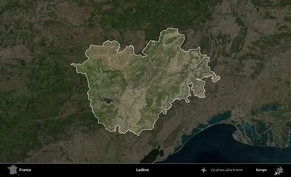 Sevgi. Fransa 'nın idari alanı koyu renkli bir B uydusu görüntüsüyle vurgulandı ve özetlendi