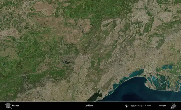 Sevgi. B uydusundan alınan görüntülerde Fransa 'nın idari bölgesi