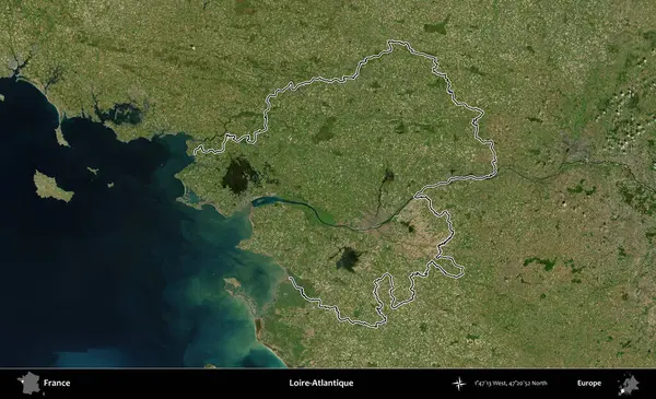 Loire-Atlantique 'de. B uydusundaki görüntülerde Fransa 'nın idari bölgesinin ana hatları belirlenmiş.