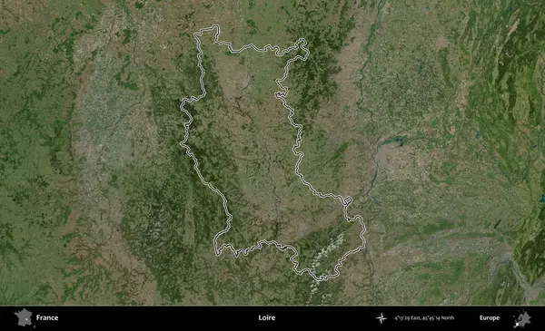 Loire. B uydusundaki görüntülerde Fransa 'nın idari bölgesinin ana hatları belirlenmiş.