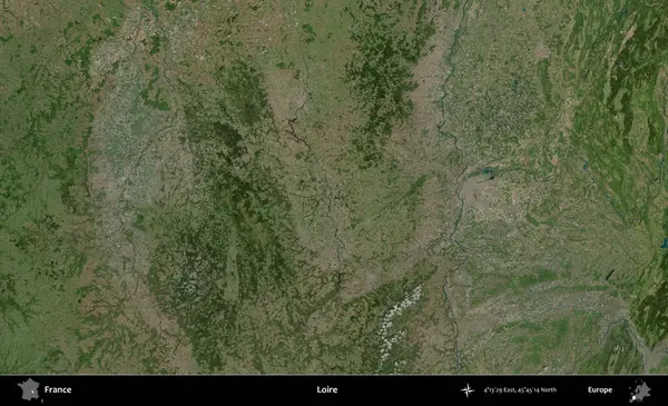 Loire. B uydusundan alınan görüntülerde Fransa 'nın idari bölgesi