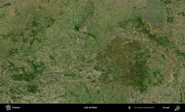 Loir-et-Cher. B uydusundan alınan görüntülerde Fransa 'nın idari bölgesi