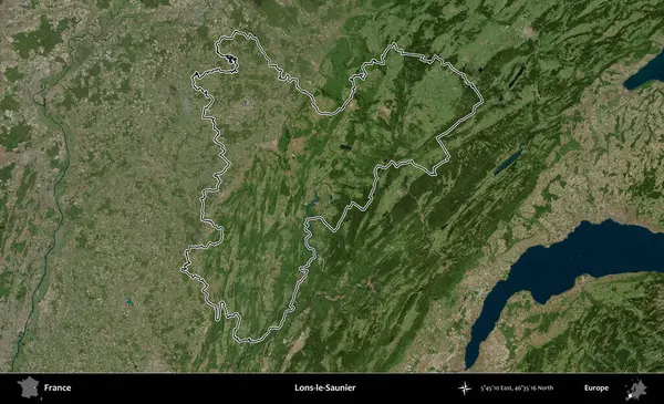 Lons-le-Saunier. B uydusundaki görüntülerde Fransa 'nın idari bölgesinin ana hatları belirlenmiş.