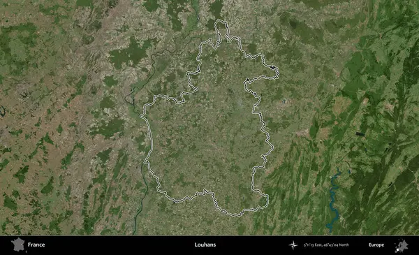 Louhan 'lar. B uydusundaki görüntülerde Fransa 'nın idari bölgesinin ana hatları belirlenmiş.