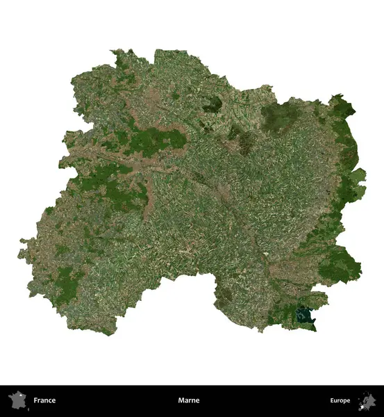 Marne. Fransa 'nın idari bölgesi B uydusundaki görüntülerde beyaza izole edildi