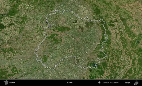 Marne. B uydusundaki görüntülerde Fransa 'nın idari bölgesinin ana hatları belirlenmiş.