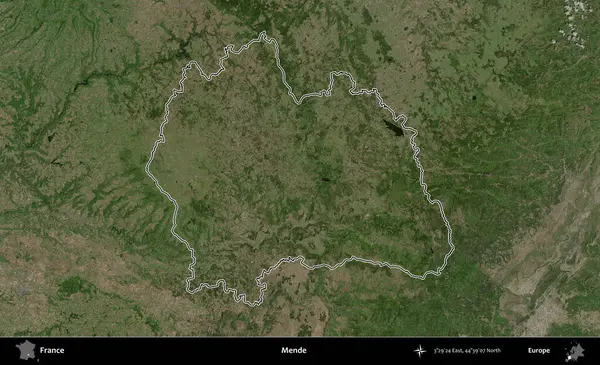 Mende. B uydusundaki görüntülerde Fransa 'nın idari bölgesinin ana hatları belirlenmiş.