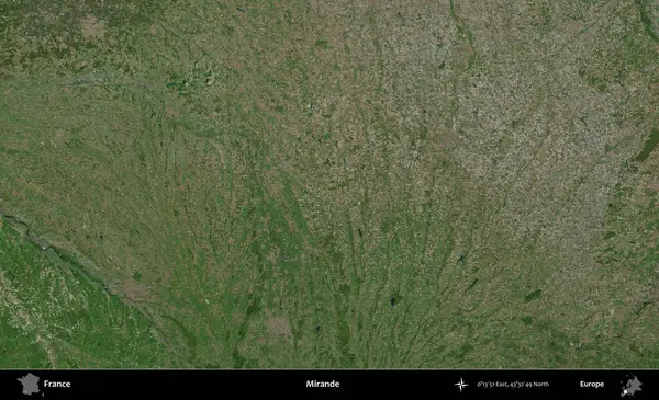 Mirande. B uydusundan alınan görüntülerde Fransa 'nın idari bölgesi