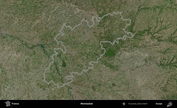 Montauban. B uydusundaki görüntülerde Fransa 'nın idari bölgesinin ana hatları belirlenmiş.