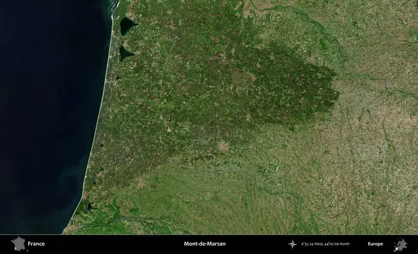 Mont-de-Marsan. B uydusundan alınan görüntülerde Fransa 'nın idari bölgesi