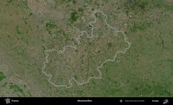 Montmorillon 'da. B uydusundaki görüntülerde Fransa 'nın idari bölgesinin ana hatları belirlenmiş.