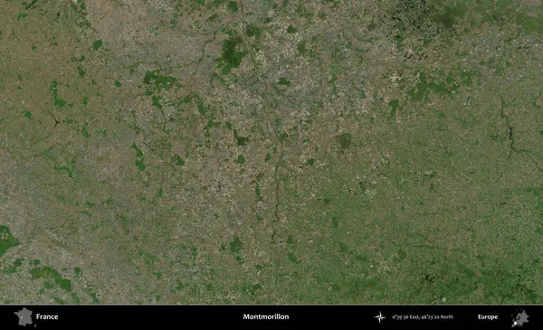 Montmorillon 'da. B uydusundan alınan görüntülerde Fransa 'nın idari bölgesi