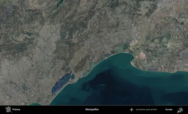 Montpellier 'de. B uydusundan alınan görüntülerde Fransa 'nın idari bölgesi