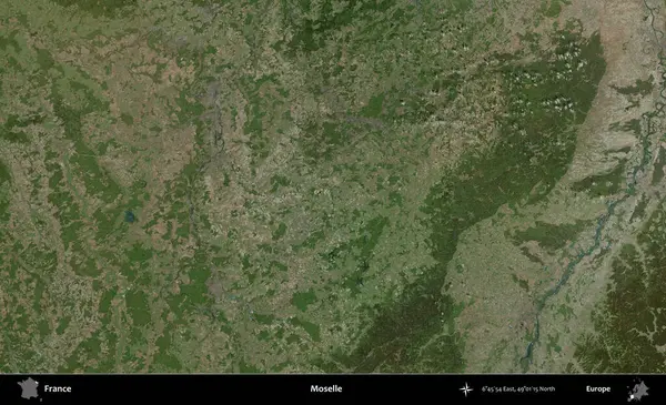 Moselle. B uydusundan alınan görüntülerde Fransa 'nın idari bölgesi