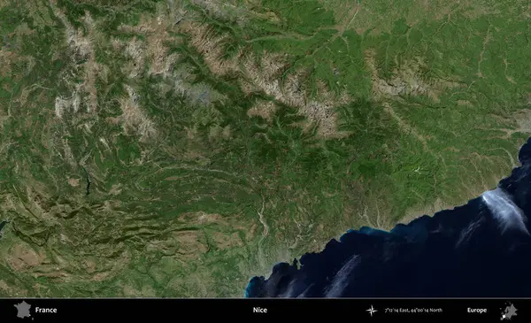 Güzelmiş. B uydusundan alınan görüntülerde Fransa 'nın idari bölgesi