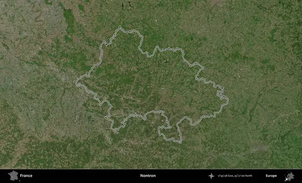 Nontron. B uydusundaki görüntülerde Fransa 'nın idari bölgesinin ana hatları belirlenmiş.