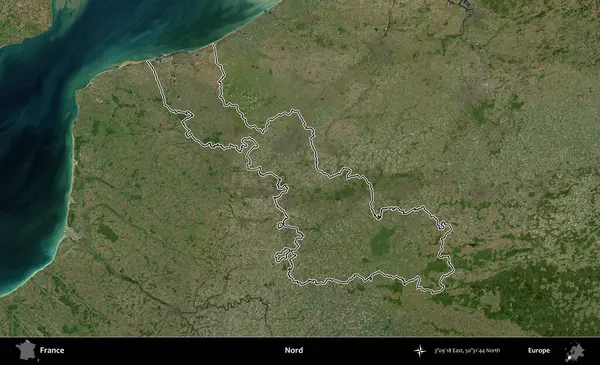 Nord. B uydusundaki görüntülerde Fransa 'nın idari bölgesinin ana hatları belirlenmiş.