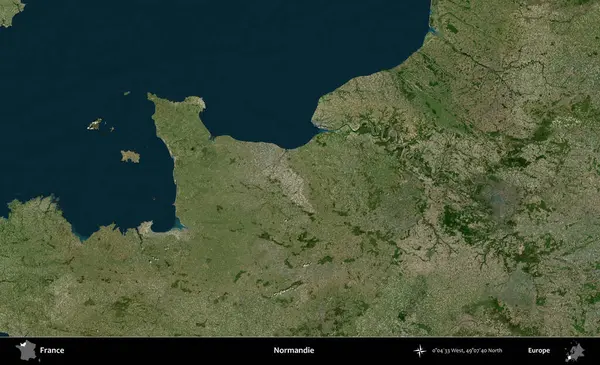 Normandie. B uydusundan alınan görüntülerde Fransa 'nın idari bölgesi