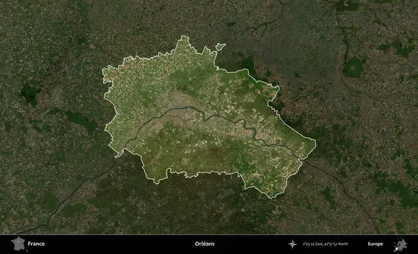 - Orleans. Fransa 'nın idari alanı koyu renkli bir B uydusu görüntüsüyle vurgulandı ve özetlendi