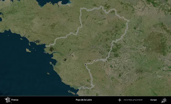 Parası da Loire 'da. B uydusundaki görüntülerde Fransa 'nın idari bölgesinin ana hatları belirlenmiş.