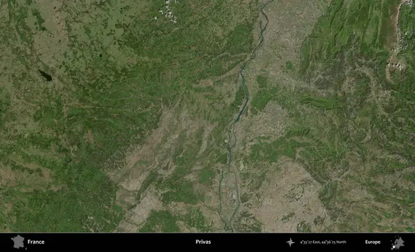 Askerler. B uydusundan alınan görüntülerde Fransa 'nın idari bölgesi