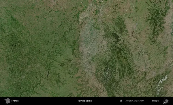 Puy-de-Dome. B uydusundan alınan görüntülerde Fransa 'nın idari bölgesi