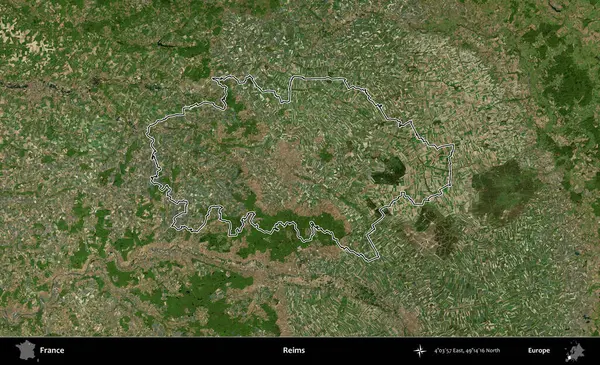Reims. B uydusundaki görüntülerde Fransa 'nın idari bölgesinin ana hatları belirlenmiş.