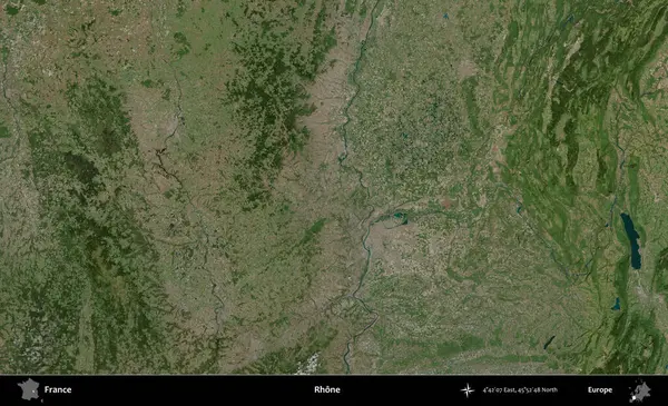 Rhone. B uydusundan alınan görüntülerde Fransa 'nın idari bölgesi