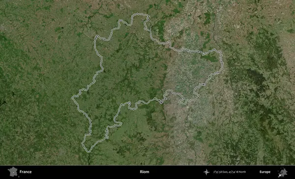 Riom. B uydusundaki görüntülerde Fransa 'nın idari bölgesinin ana hatları belirlenmiş.