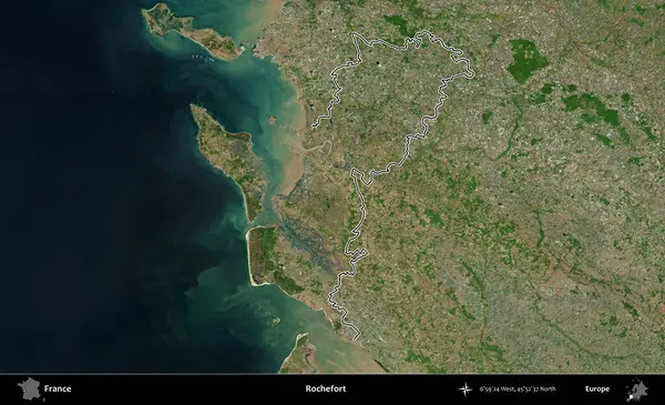 Rochefort. B uydusundaki görüntülerde Fransa 'nın idari bölgesinin ana hatları belirlenmiş.