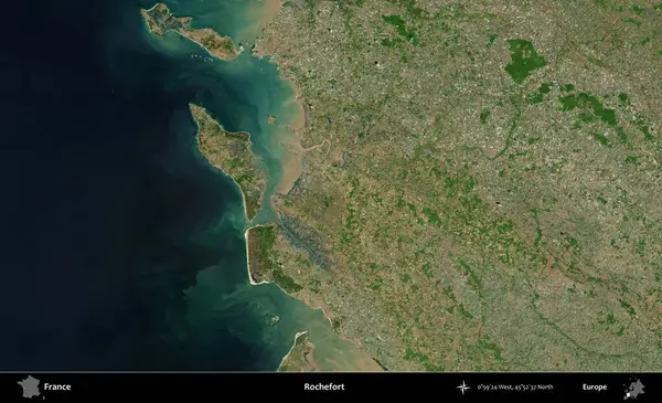 Rochefort. B uydusundan alınan görüntülerde Fransa 'nın idari bölgesi