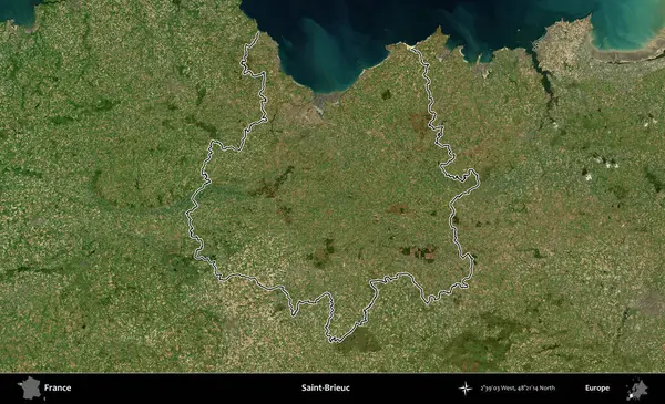 Saint-Brieuc 'de. B uydusundaki görüntülerde Fransa 'nın idari bölgesinin ana hatları belirlenmiş.