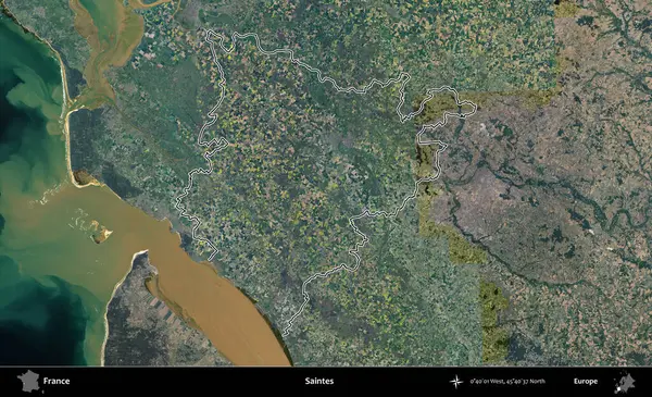 Azizler. B uydusundaki görüntülerde Fransa 'nın idari bölgesinin ana hatları belirlenmiş.