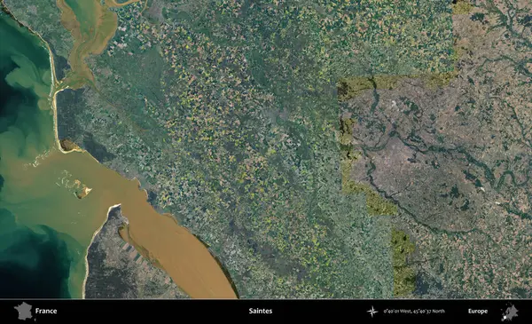 Azizler. B uydusundan alınan görüntülerde Fransa 'nın idari bölgesi