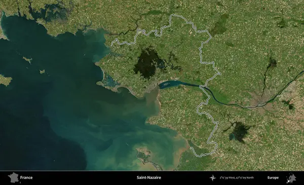 Aziz Nazaire. B uydusundaki görüntülerde Fransa 'nın idari bölgesinin ana hatları belirlenmiş.
